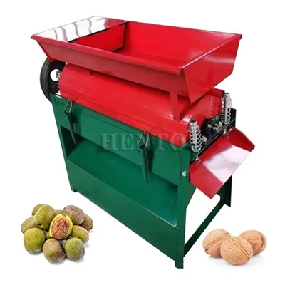Máy bóc vỏ và làm sạch quả óc chó xanh